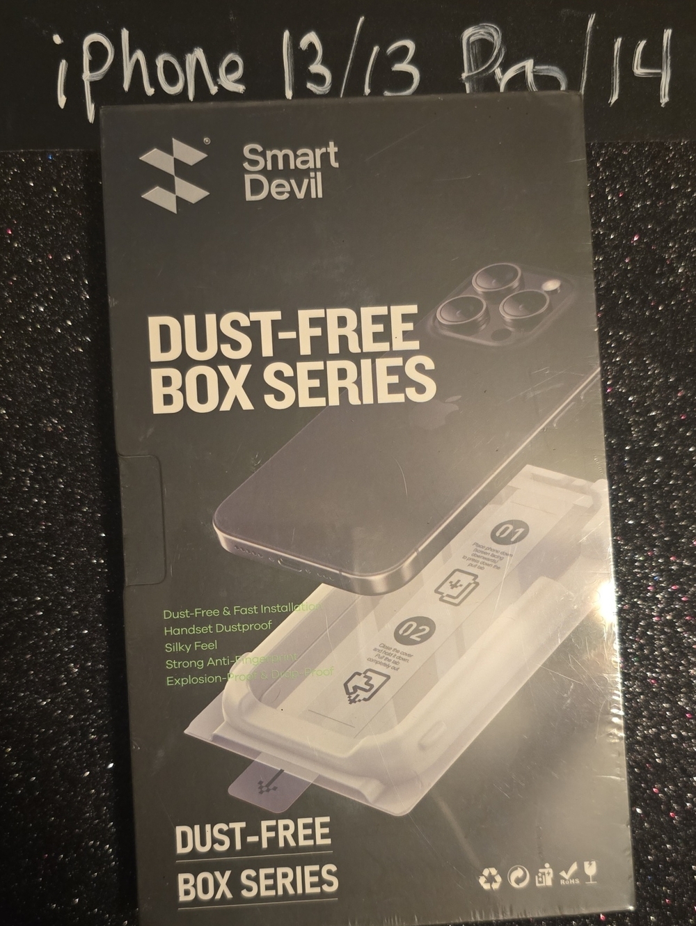 Smart Devil Dust-Free Screen Protector for iPhone 13, 13 Pro, and 14